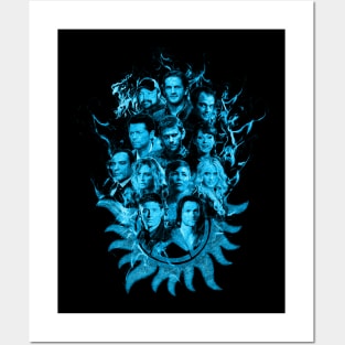 Supernatural Sketch - SPN Blue Posters and Art